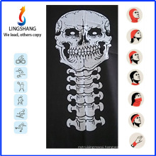 LINGSHANG 100% micro polyester outdoor sport skull neck tube bandana